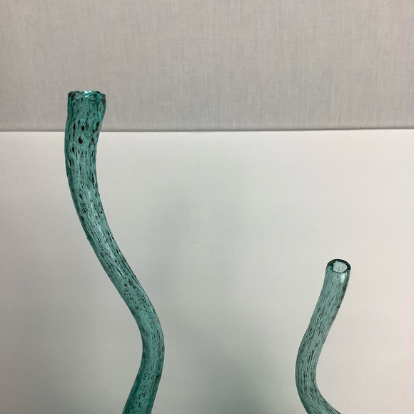 Hand Blown Art Vases STUNNING Home Decor, 25” and 18” - Picture 3 of 10